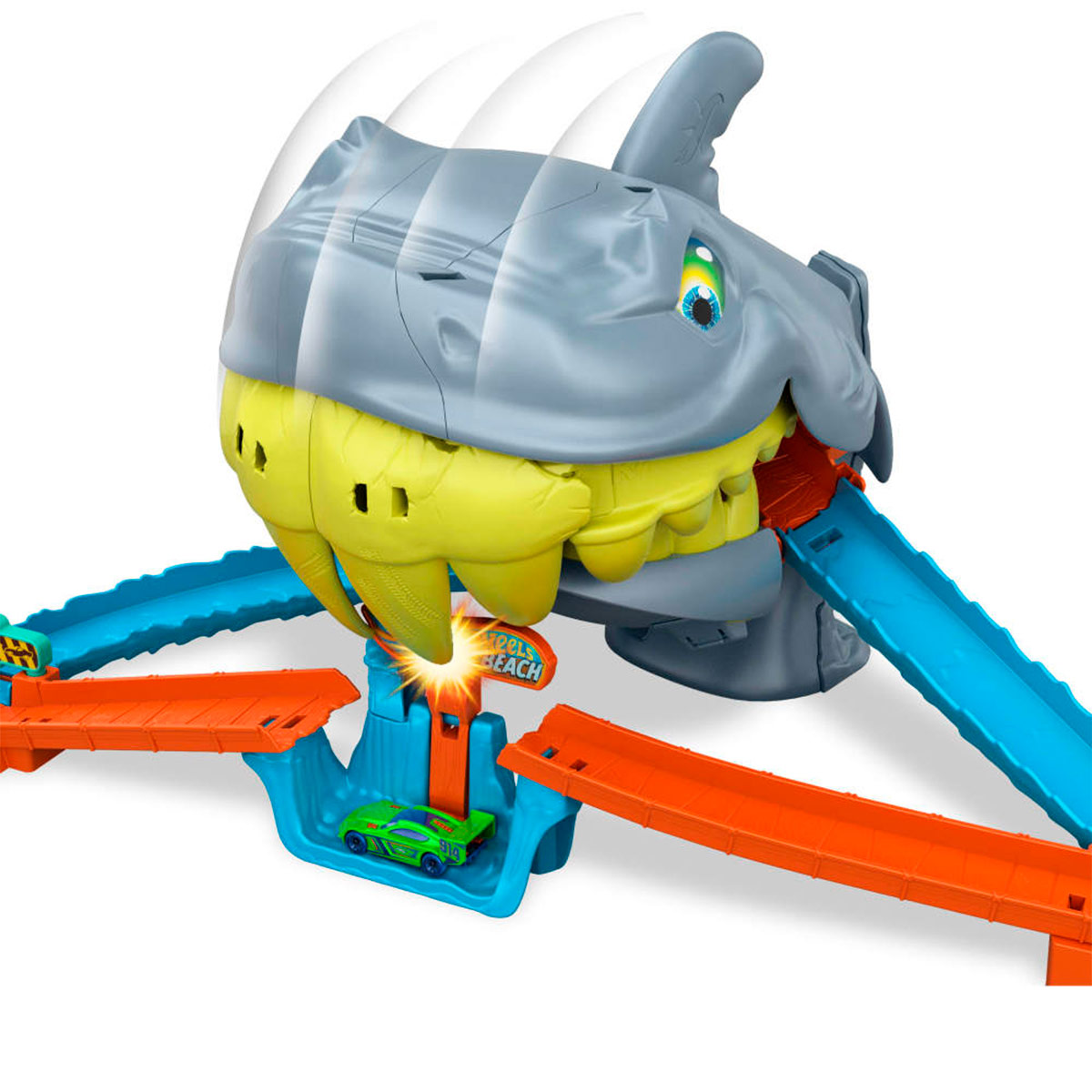 PISTA JUGUETE HOT WHEELS PISTA TIBURÓN CIRCUITO ACROBACIAS - 4