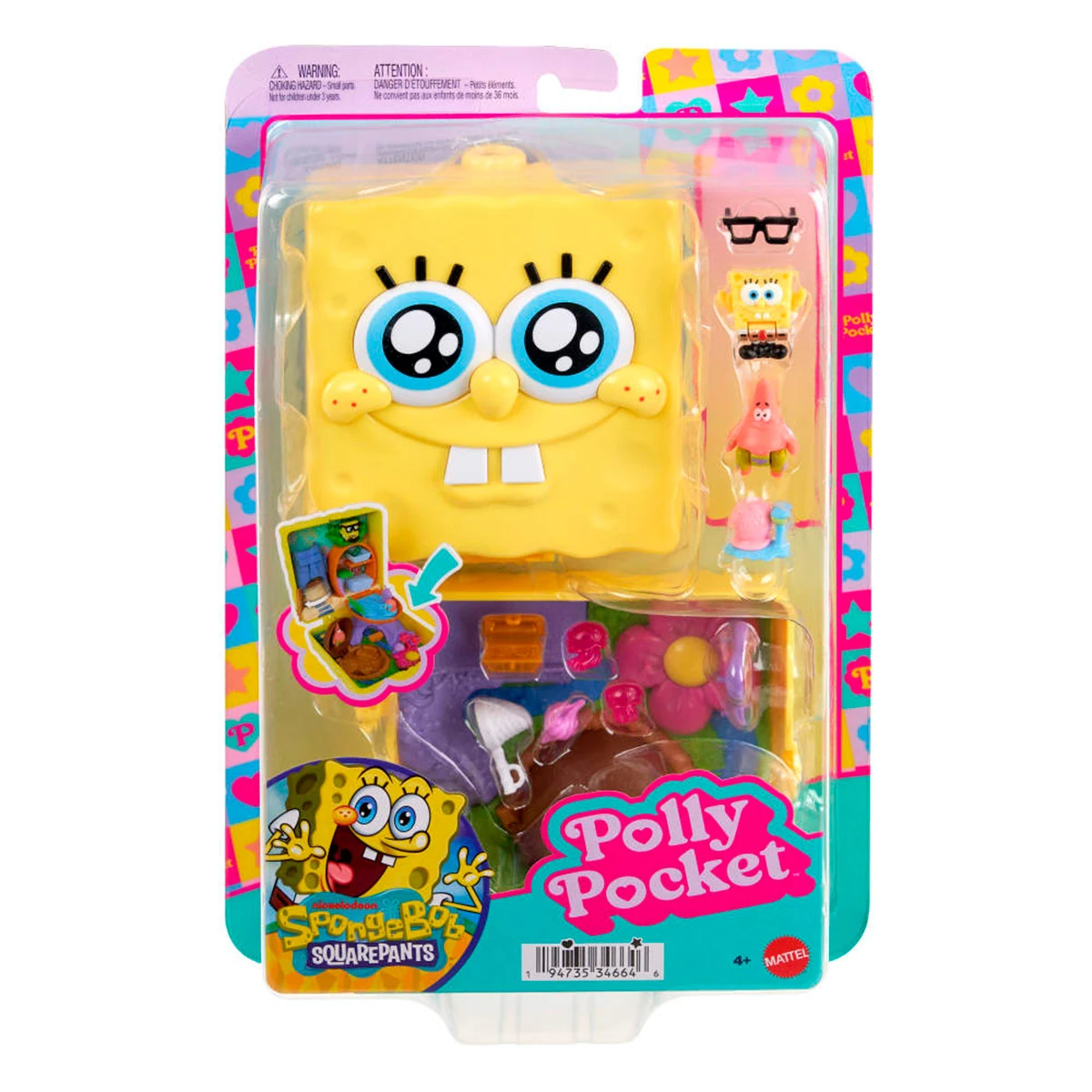 MUÑECA POLLY POCKET BOB ESPONJA JUEGO COMPACTO - 6