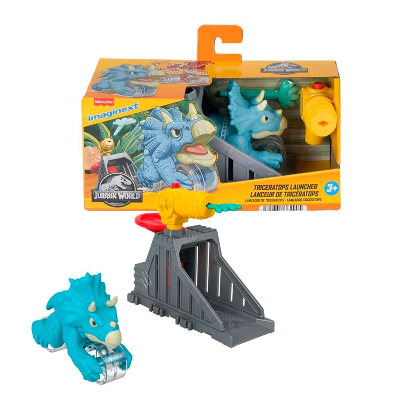 IMAGINEXT JURASSIC WORLD LANZADOR CON DINOSAURIO 3 AÑOS+ - 6