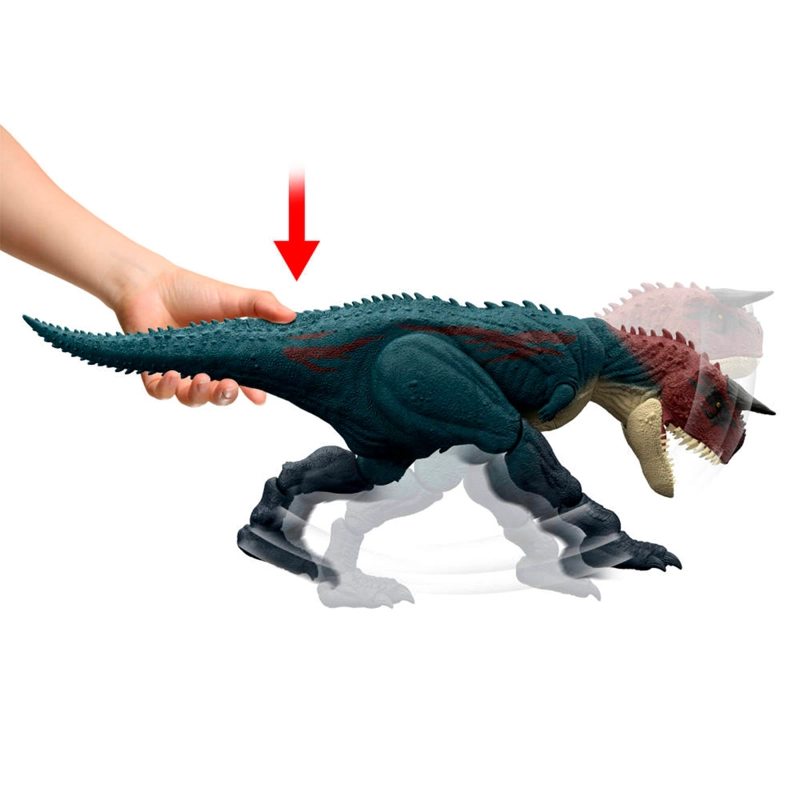 JURASSIC WORLD DINOSAURIO CARNOTAURUS EMBISTE MUERDE 4 AÑOS+ - 5