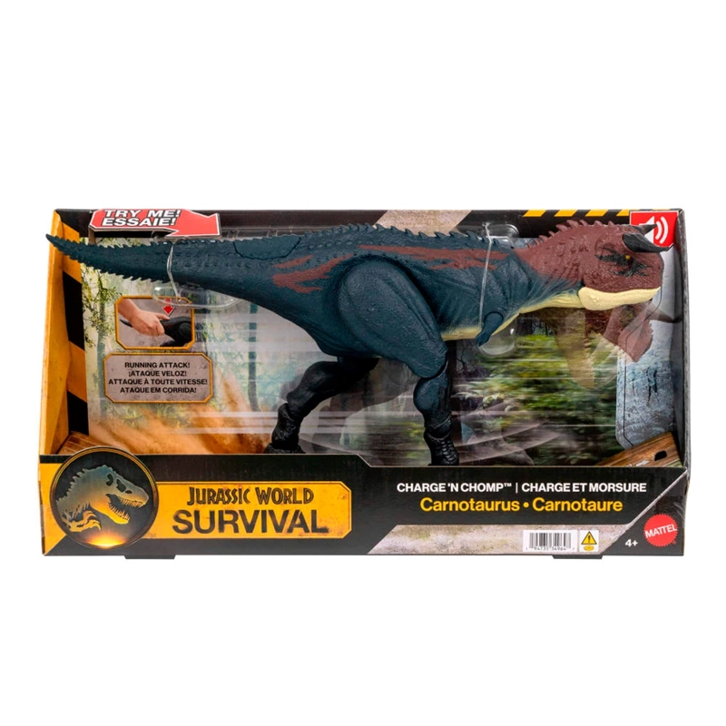JURASSIC WORLD DINOSAURIO CARNOTAURUS EMBISTE MUERDE 4 AÑOS+ - 6