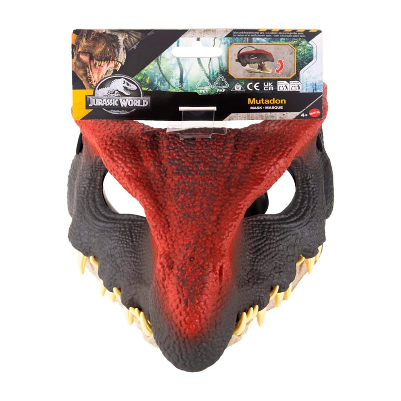 JURASSIC WORLD MÁSCARA DINOSAURIO MUTA MANDÍBULA CORREA 4+ - 6