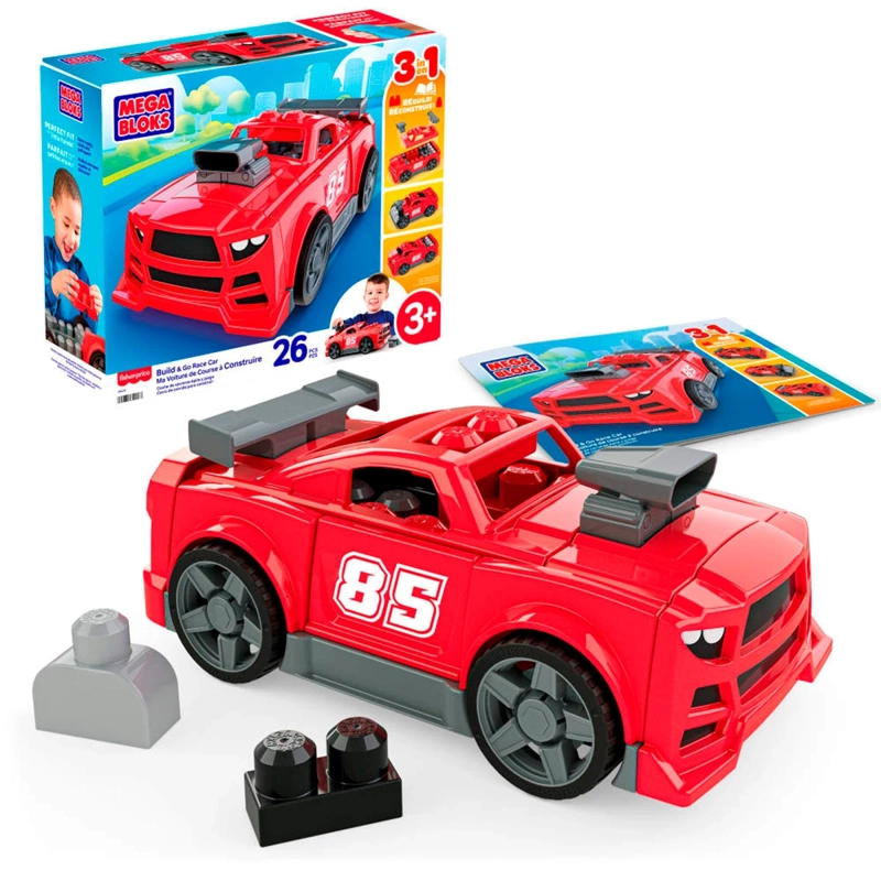 MEGA BLOKS CONSTRUCCIÓN 3 EN 1 AUTO ARMA Y ACELERA 3 AÑOS+ - 1