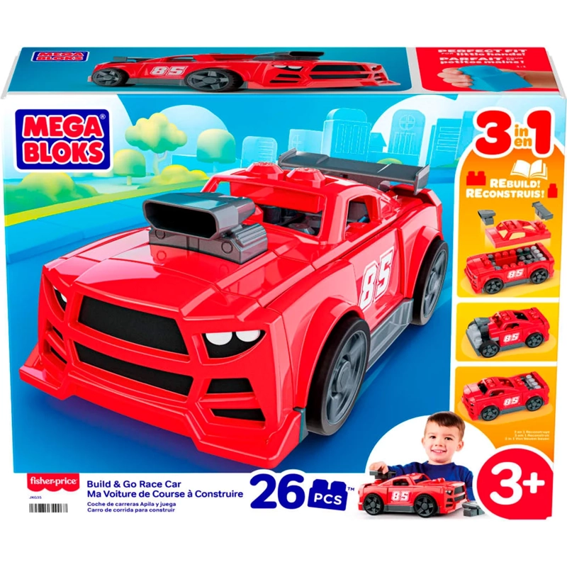 MEGA BLOKS CONSTRUCCIÓN 3 EN 1 AUTO ARMA Y ACELERA 3 AÑOS+ - 6