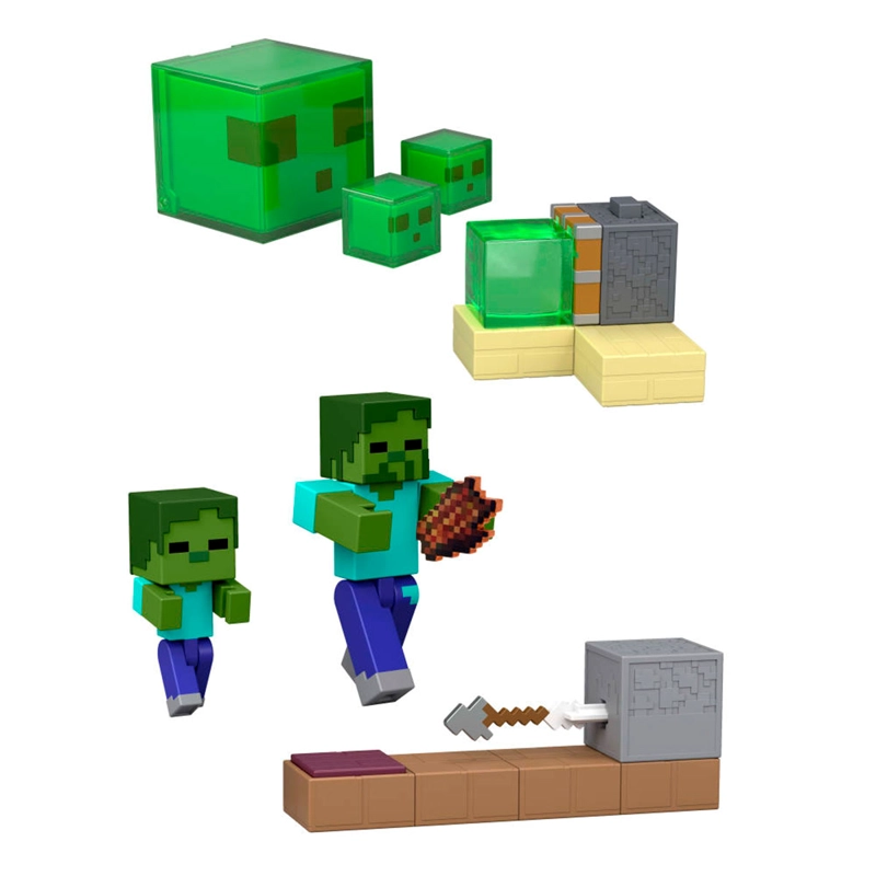 MINECRAFT FIGURA CON PIEDRA ROJA 8.25 CM DE ALTURA 6+ - 1