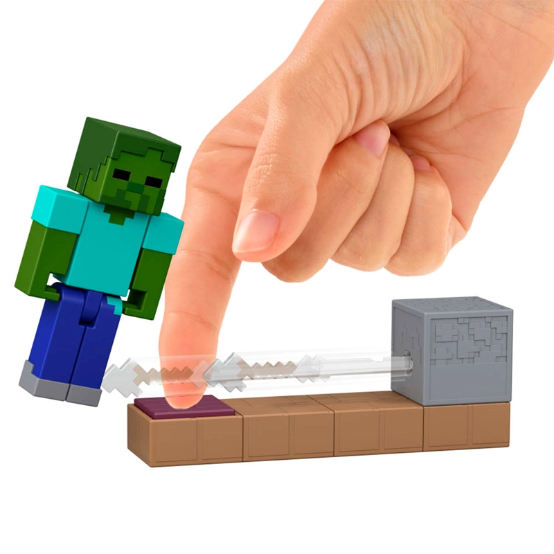 MINECRAFT FIGURA CON PIEDRA ROJA 8.25 CM DE ALTURA 6+ - 4