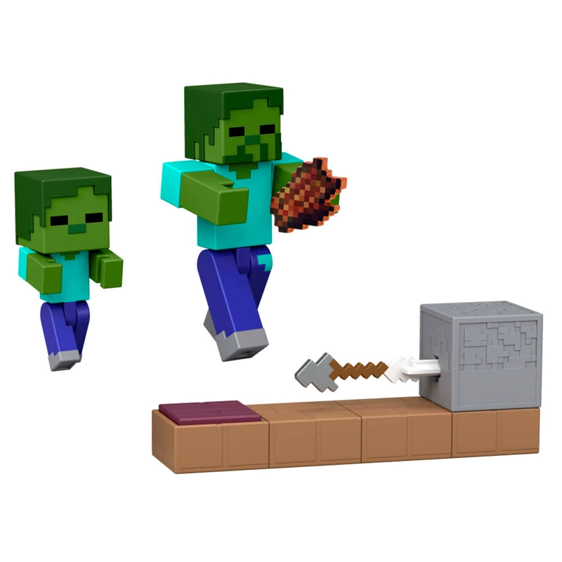 MINECRAFT FIGURA CON PIEDRA ROJA 8.25 CM DE ALTURA 6+ - 7