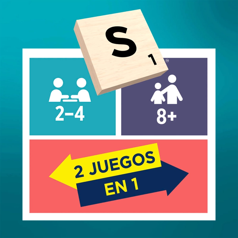 SCRABBLE JUEGO DE MESA DE MADERA CLÁSICO 8+ AÑOS - 11