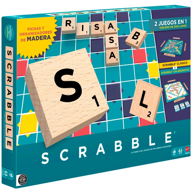 SCRABBLE JUEGO DE MESA DE MADERA CLÁSICO 8+ AÑOS - 12