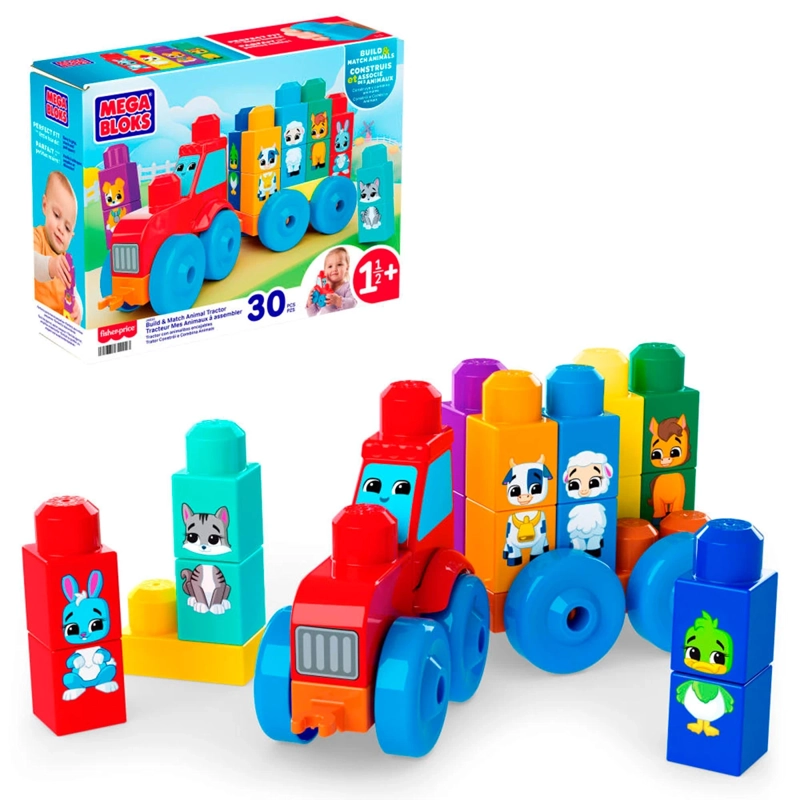 TRACTOR ARMA Y COMBINA MEGA BLOKS 1.5 AÑOS EN ADELANTE - 1