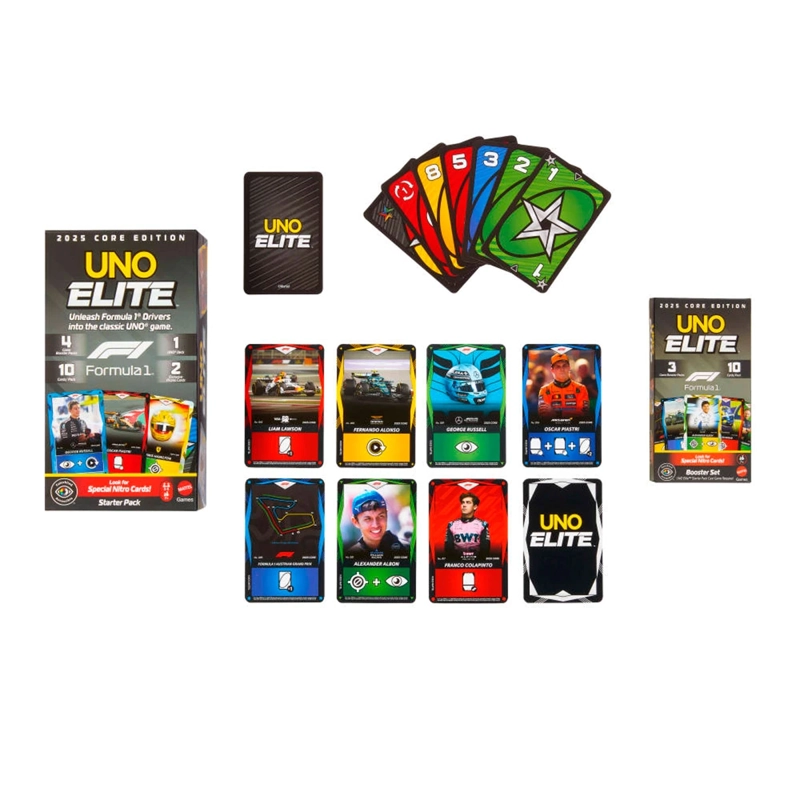 UNO ELITE F1 BOOSTER SET 30 CARTAS COLECCIONABLES 7+ AÑOS - 3