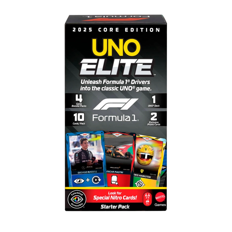 UNO ELITE F1 STARTER PACK JUEGO DE CARTAS 7+ - 1