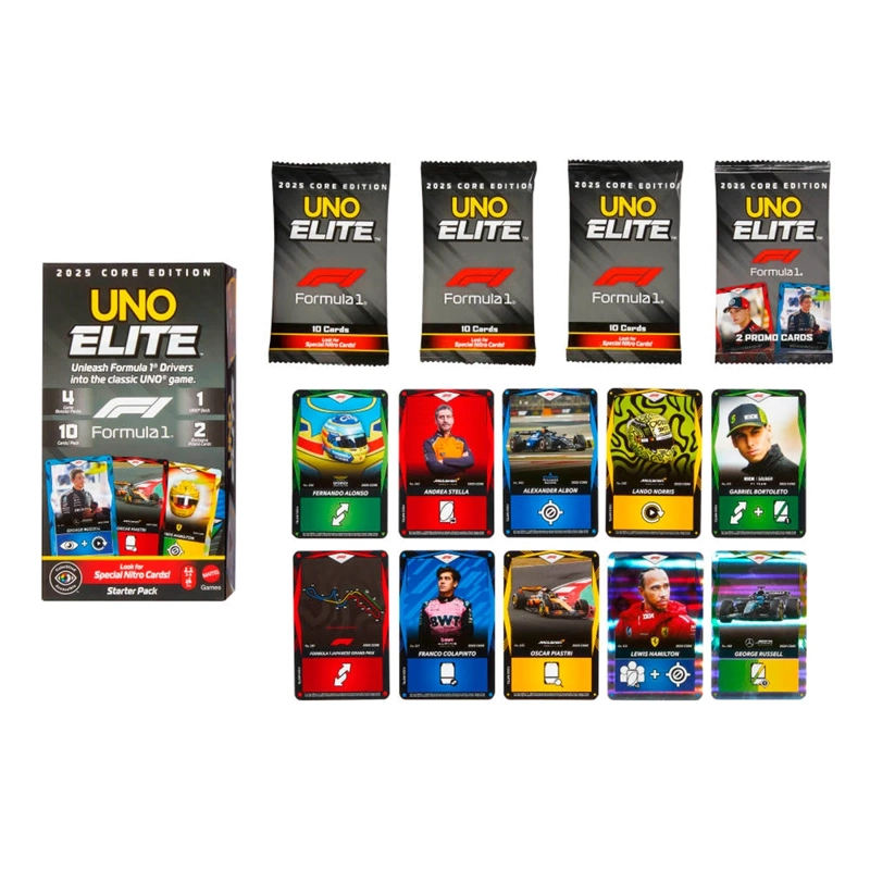 UNO ELITE F1 STARTER PACK JUEGO DE CARTAS 7+ - 7