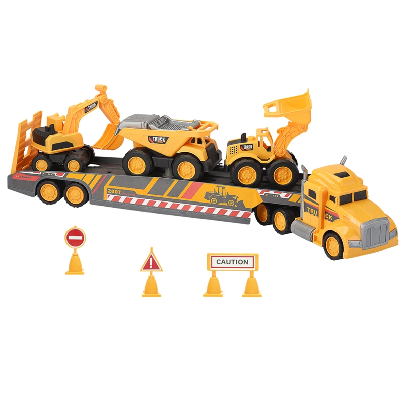 MEGA SET CONSTRUCCIÓN ULTRA TOYS CON CAMIÓN TRANSPORTADOR Y VEHÍCULOS - 1