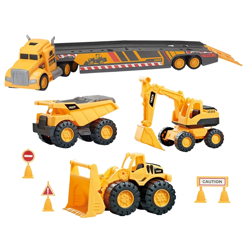 MEGA SET CONSTRUCCIÓN ULTRA TOYS CON CAMIÓN TRANSPORTADOR Y VEHÍCULOS - 2