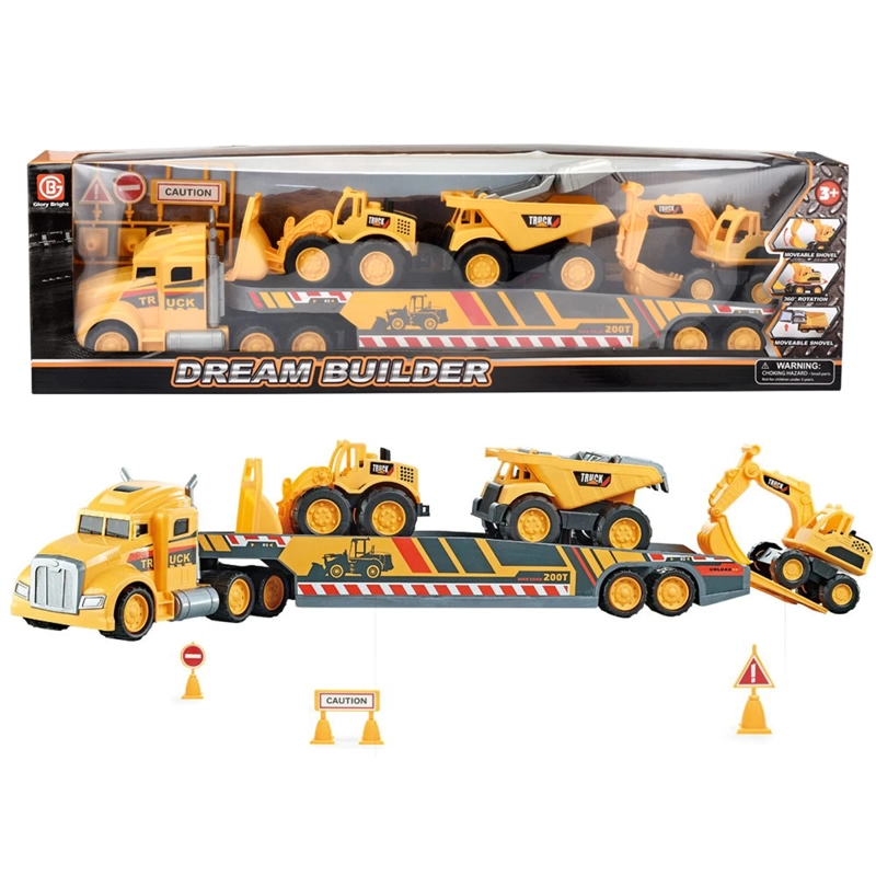 MEGA SET CONSTRUCCIÓN ULTRA TOYS CON CAMIÓN TRANSPORTADOR Y VEHÍCULOS - 4