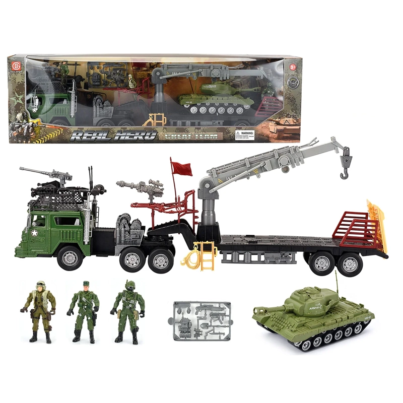 SET DE JUEGO MILITAR ULTRA TOYS CON TRANSPORTADOR TANQUE Y SOLDADOS - 5