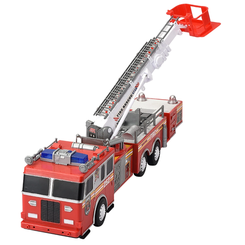 VEHÍCULO DE JUGUETE ULTRA TOYS CAMIÓN BOMBEROS A FRICCIÓN CON ESCALERA EXTENSIBLE SIRENA Y LUCES - 2