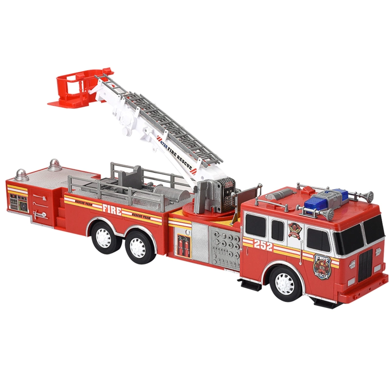 VEHÍCULO DE JUGUETE ULTRA TOYS CAMIÓN BOMBEROS A FRICCIÓN CON ESCALERA EXTENSIBLE SIRENA Y LUCES - 3