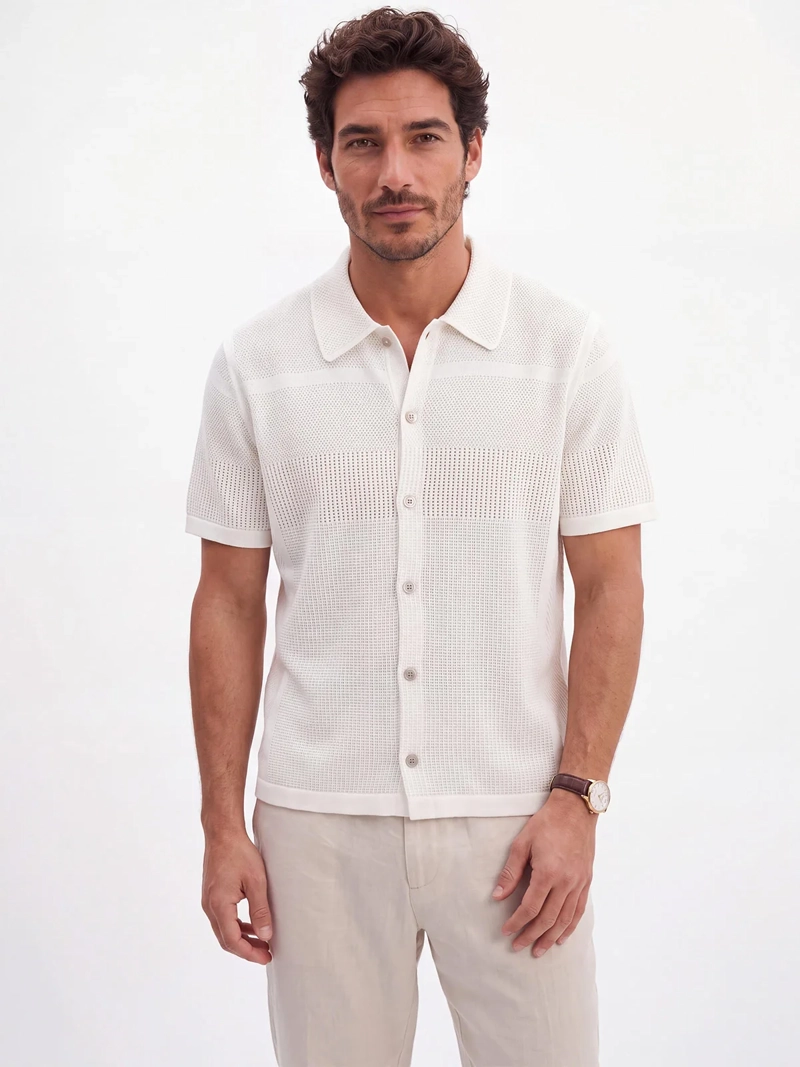 CAMISA HOMBRE SPAVALDI MANGA CORTA LISA - 1