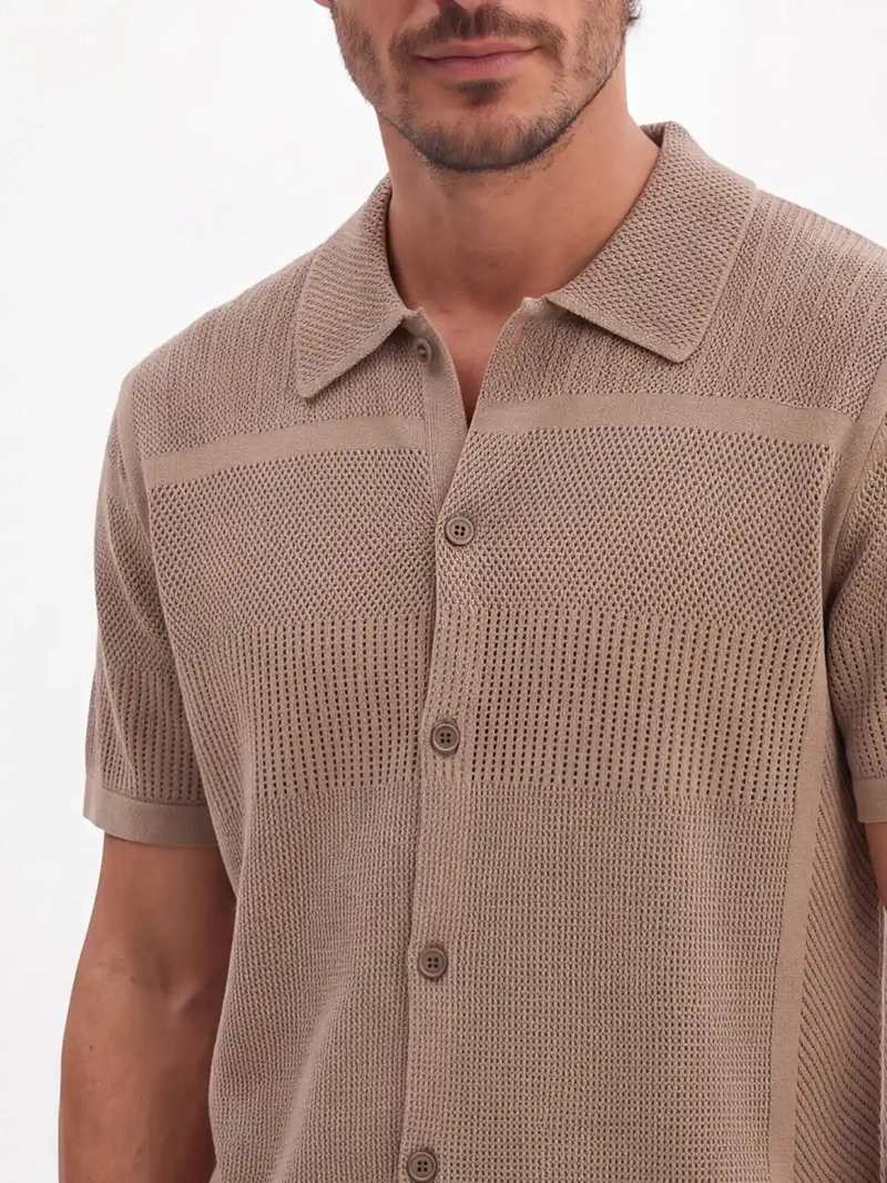 CAMISA HOMBRE SPAVALDI MANGA CORTA LISA - 4