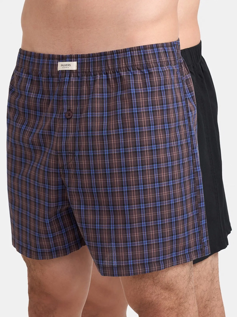 PACK X2 BÓXER HOMBRE PALMERS ALGODÓN HOLGADO - 1