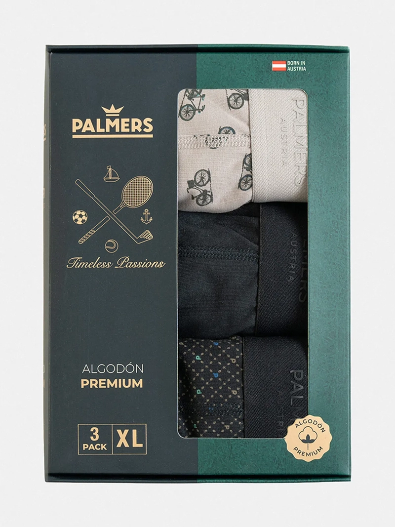 PACK X3 BÓXER HOMBRE PALMERS ALGODÓN MEDIO TIMELESS PASSIONS - 5