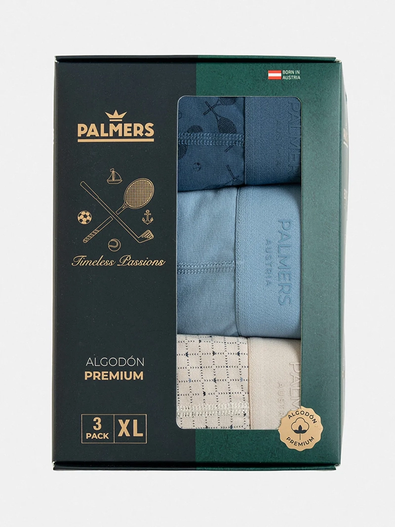 PACK X3 BÓXER HOMBRE PALMERS ALGODÓN MEDIO TIMELESS PASSIONS - 5