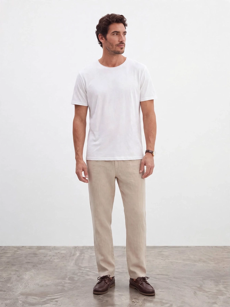 POLERA HOMBRE SPAVALDI ALGODÓN CUELLO REDONDO - 4