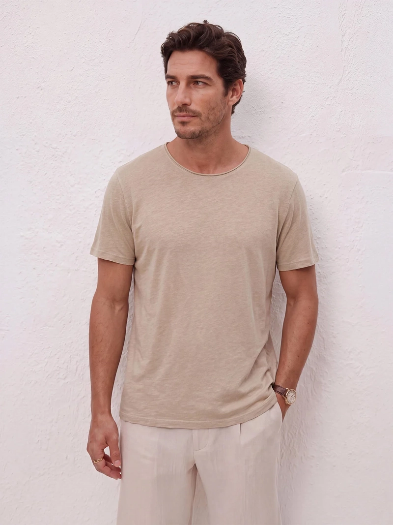 POLERA HOMBRE SPAVALDI ALGODÓN CUELLO REDONDO - 1