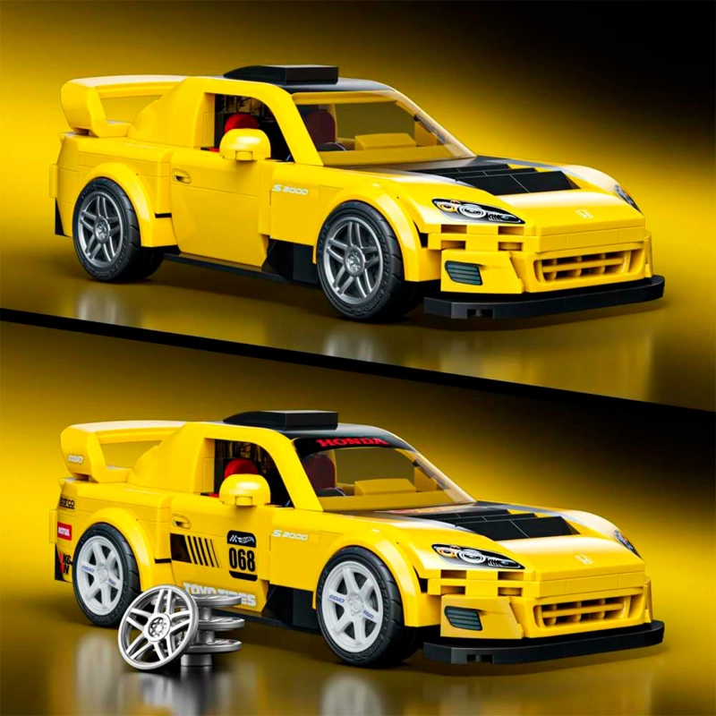 MATTEL BRICK SHOP HOT WHEELS CONSTRUCCIÓN SPEED HONDA 10+ - 3