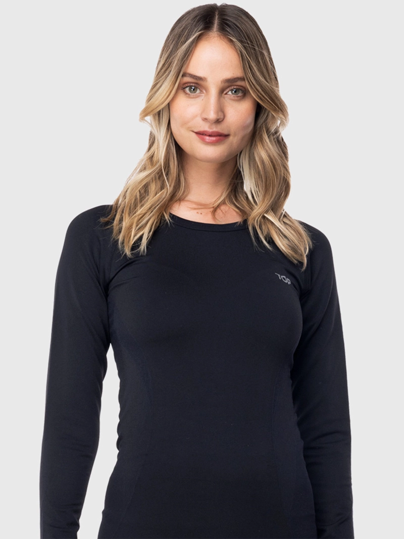 CAMISETA PRIMERA CAPA MUJER TOP MICROFIBRA - 1