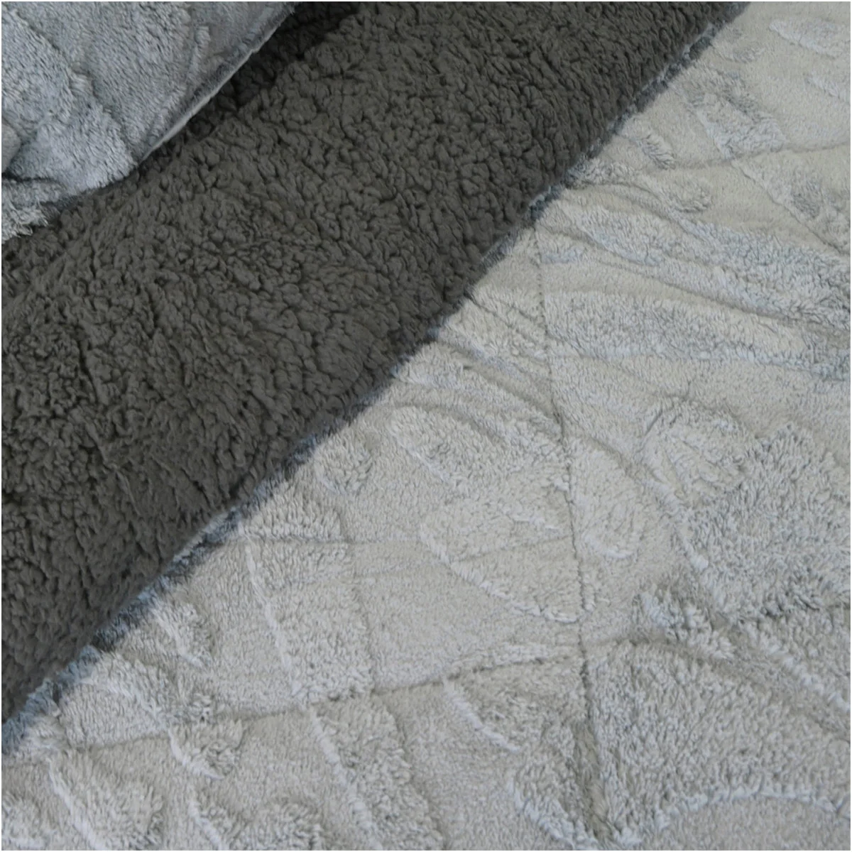 CUBRECAMA DORAL JACQUARD SHERP 1.5P GRIS - 3