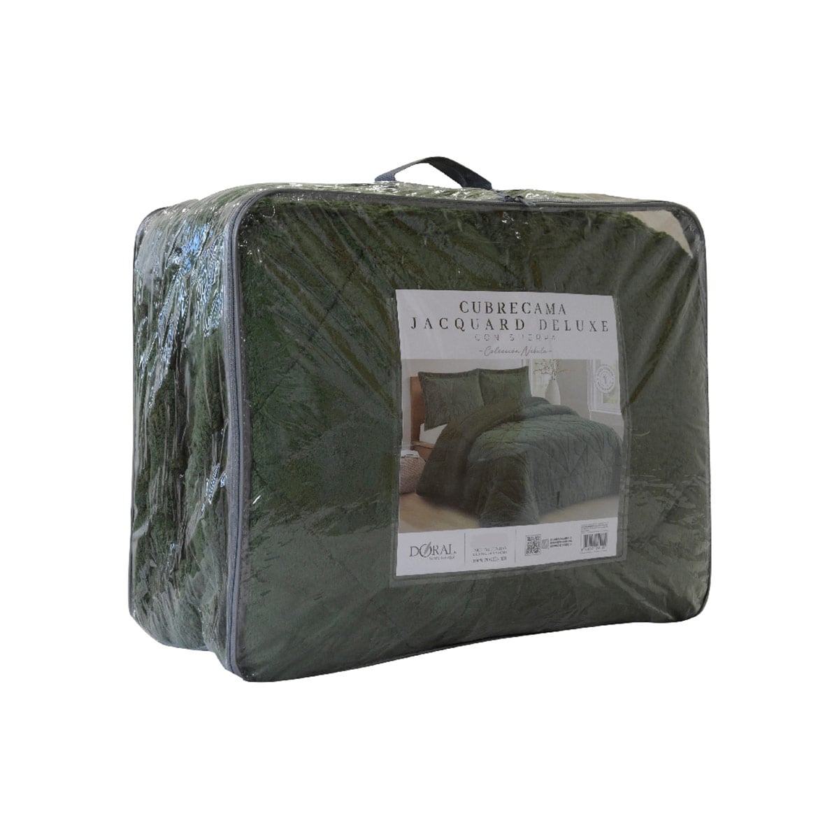 CUBRECAMA DORAL JACQUARD SHERP 1.5P VERDE - 4