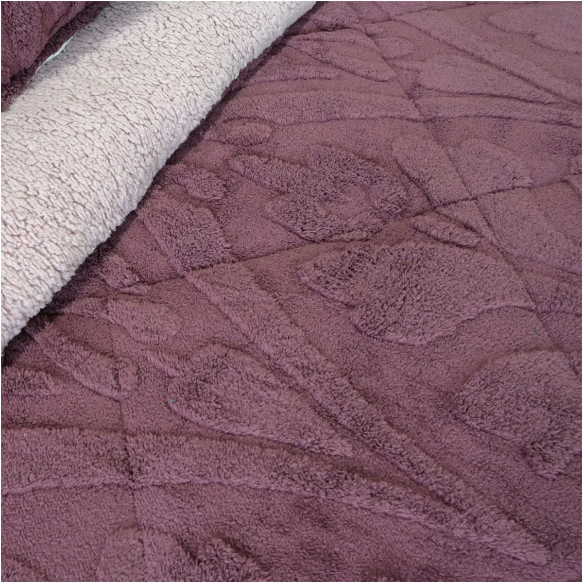 CUBRECAMA DORAL JACQUARD SHERP 2 P MORADO - 3