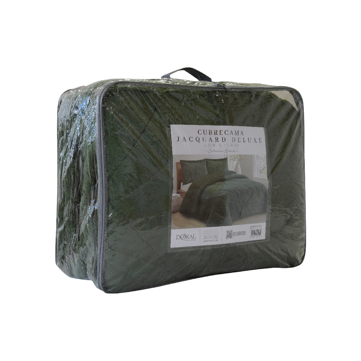 CUBRECAMA DORAL JACQUARD SHERP 2 P VERDE - 4