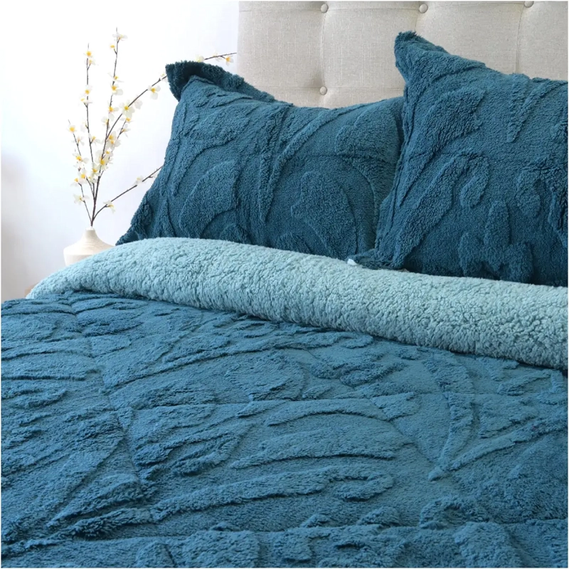 CUBRECAMA DORAL JACQUARD SHERP 2.5 P AZUL - 2