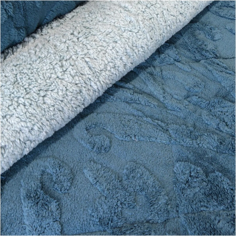 CUBRECAMA DORAL JACQUARD SHERP 2.5 P AZUL - 3