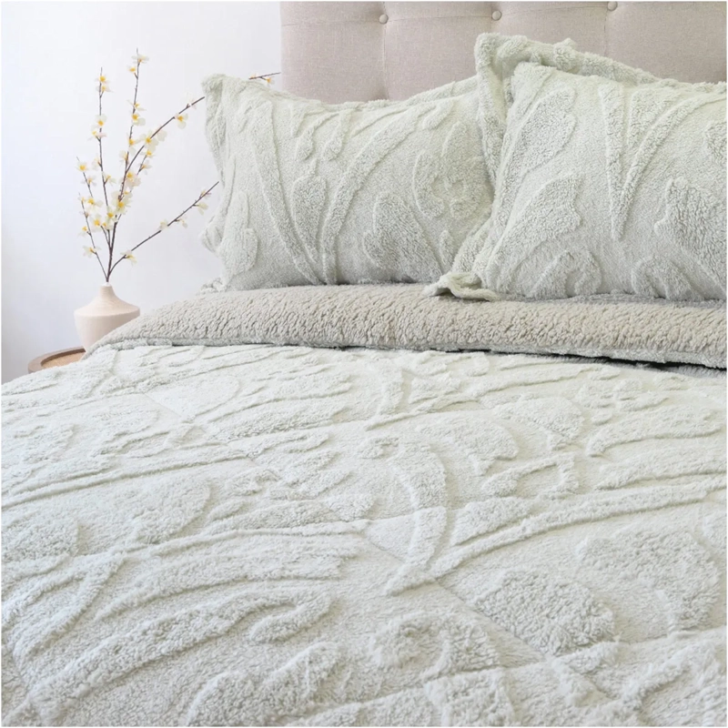 CUBRECAMA DORAL JACQUARD SHERP 2.5 P BEIGE - 2