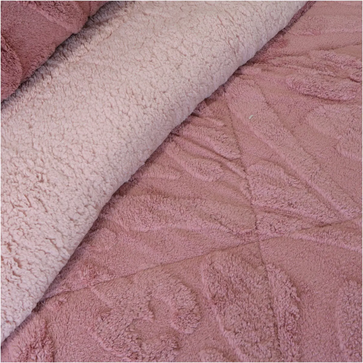 CUBRECAMA DORAL JACQUARD SHERP 2.5 P ROSA - 3
