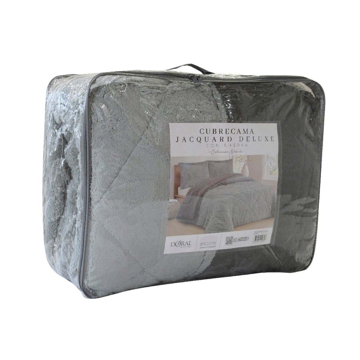 CUBRECAMA DORAL JACQUARD SHERP 3 P GRIS - 4
