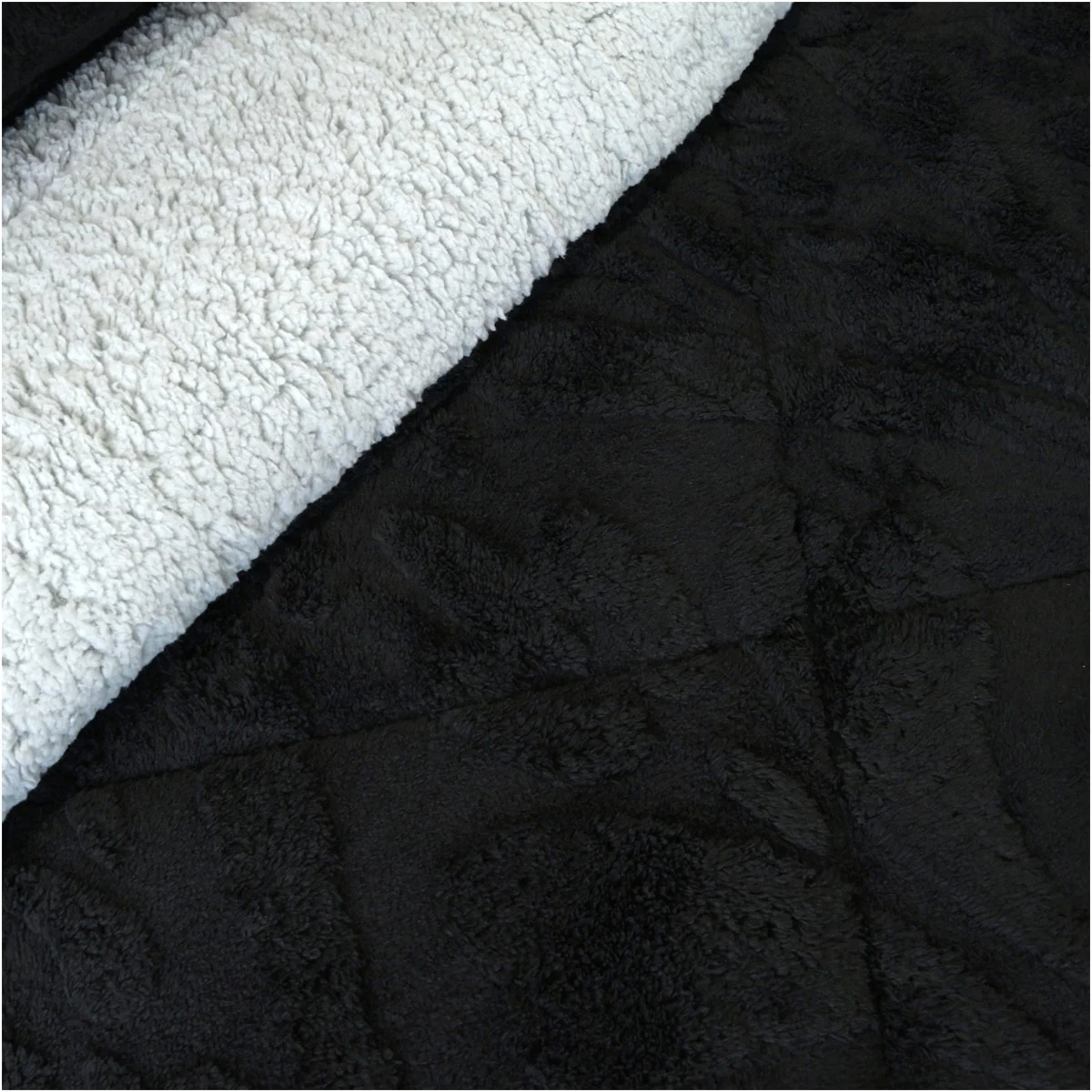 CUBRECAMA DORAL JACQUARD SHERP 3 P NEGRO - 3