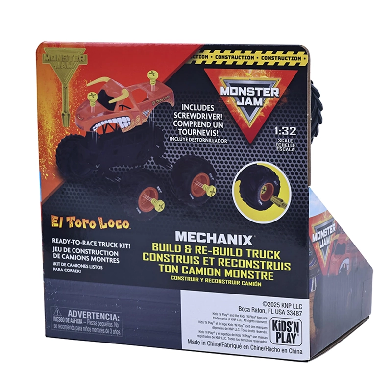 AUTO DE JUGUETE MONSTER JAM EL TORO LOCO MECHANIX 1:32 - 5
