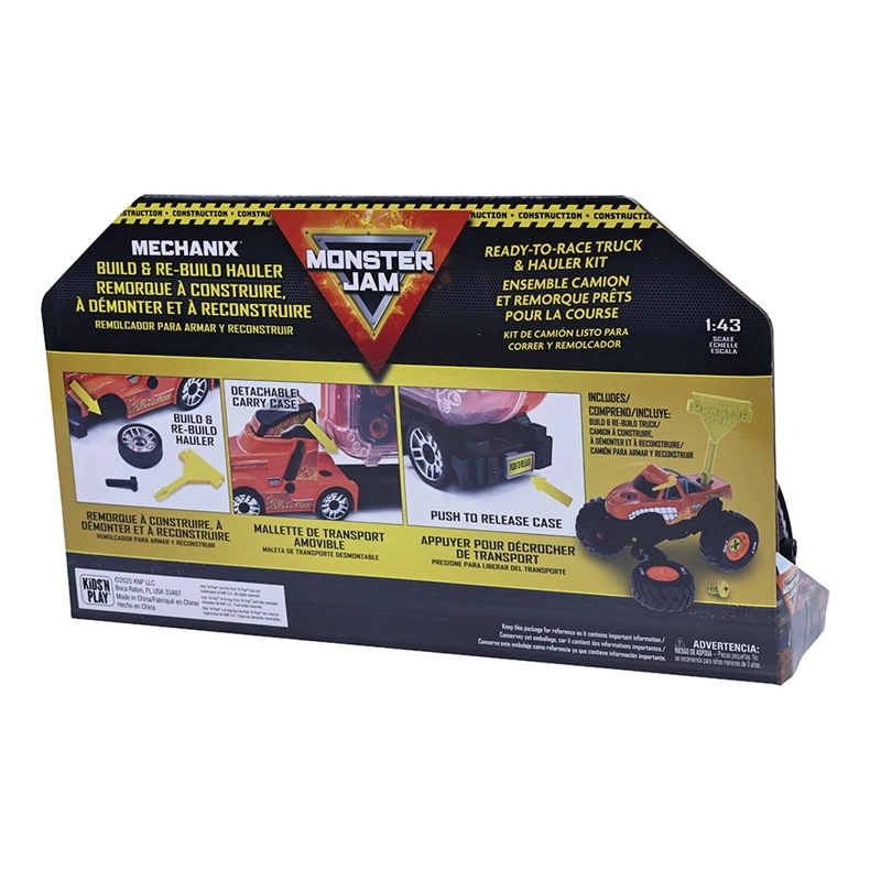 AUTO DE JUGUETE MONSTER JAM EL TORO LOCO TRANSPORTER BUILD - 3