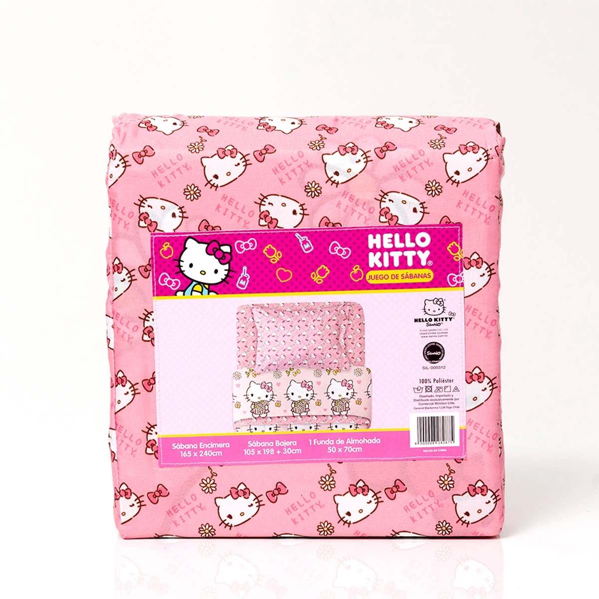 JUEGO DE SÁBANAS SANRIO HELLO KITTY MARGARITA 1.5 PLAZAS - 3