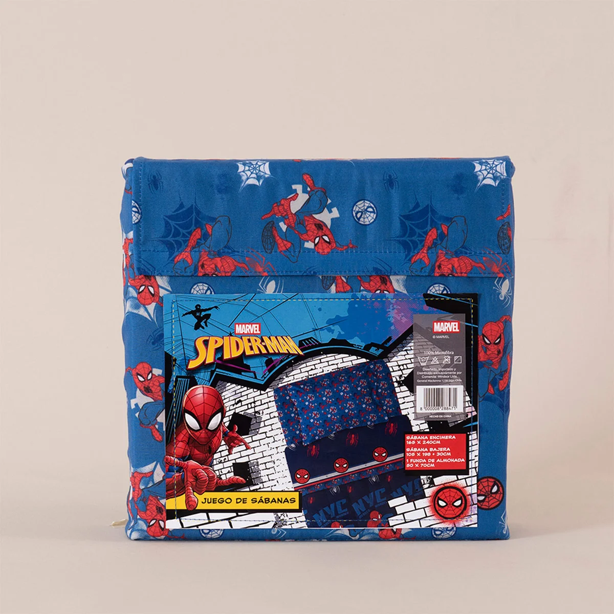 JUEGO DE SÁBANAS SPIDERMAN NEW AZUL 1.5 PLAZAS - 3