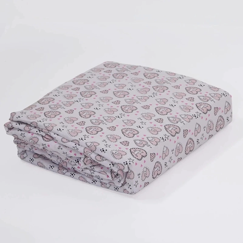 JUEGO DE SÁBANAS RIPLEY HOME ESTAMPADA 1.5 PLAZAS ANIMALES CORAZONES PINK  - 4