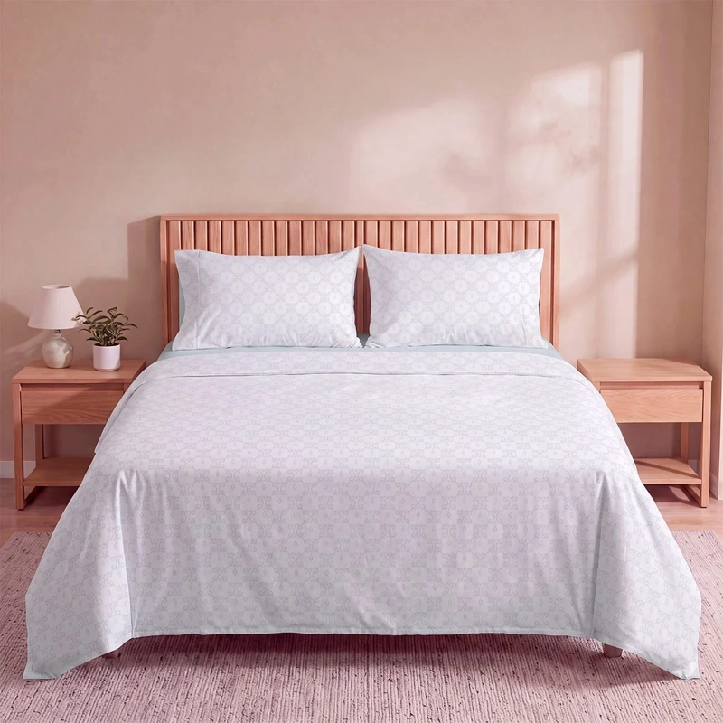 JUEGO DE SÁBANAS RIPLEY HOME ESTAMPADA 180 HILOS KING LIRIO ORNAMENTAL