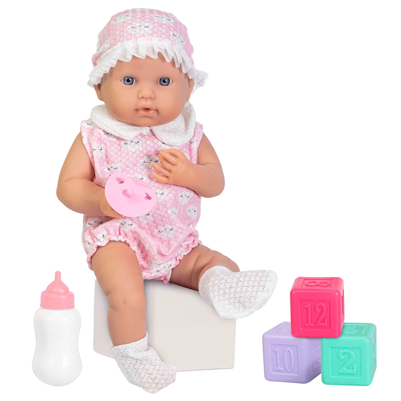 MUÑECA LOKO TOYS DADOS CHUPETE Y BIBERÓN 40 CM - 1