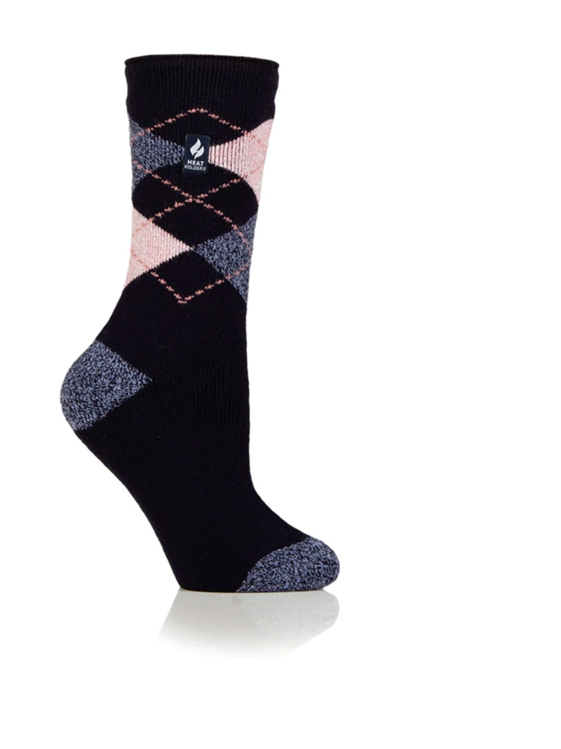 CALCETÍN HEAT HOLDERS ARGYLE CREMA - 2